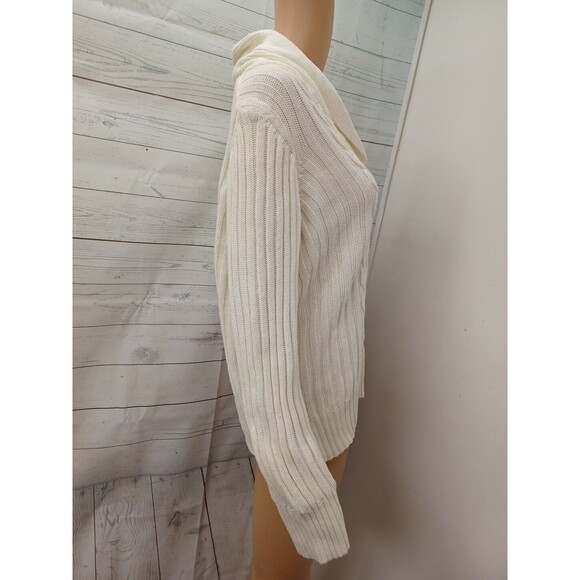 Faded Glory Crochet Sweater White Pullover Collared Sz XXL 20 - Picture 4 of 9